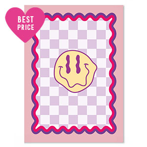 Jewellery cards smiley Purple-pink