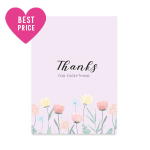 Jewellery cards "Thanks for everything" Lilac