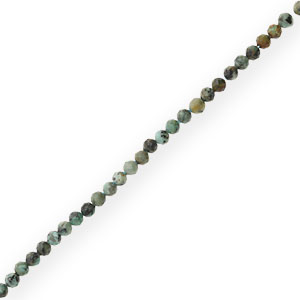 Natural stone beads Chalcedony (Jasper) 4mm faceted polished Multicolour Green