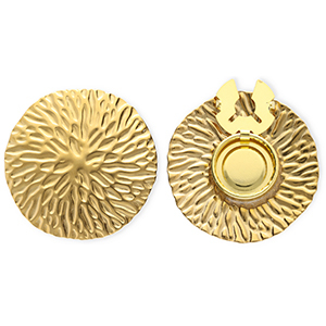 Stainless steel button covers round Gold