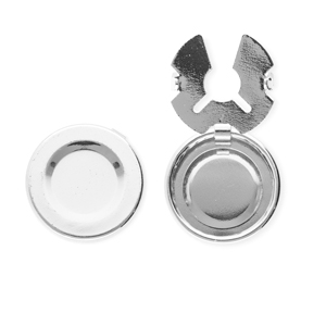 Eco-brass&reg; metal button covers Silver