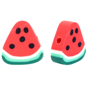 Polymer beads water melon Red-Green