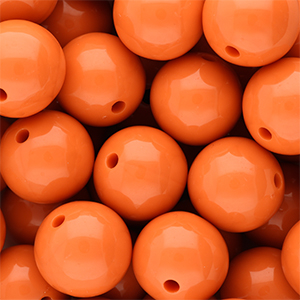 18 mm DQ acrylic beads shiny Orange Peel 16-1359 TCX