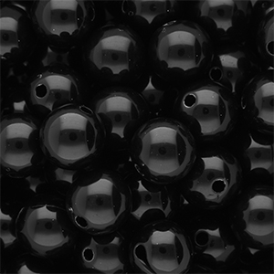 14 mm DQ acrylic beads shiny Black
