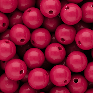 14 mm DQ acrylic beads shiny Fuchsia 17-2031 TCX