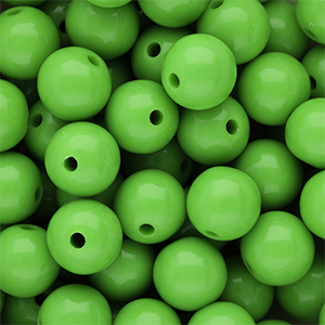12 mm DQ acrylic beads shiny Vibrant Green 16-6339 TCX