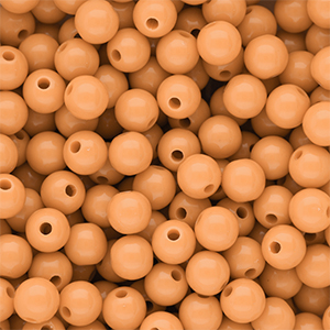 10 mm DQ acrylic beads shiny Chamois Orange 15-1145 TCX