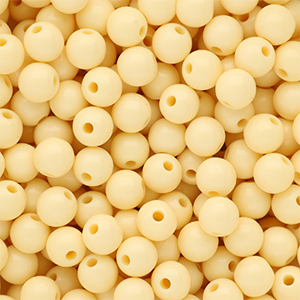 10 mm DQ acrylic beads shiny Pastel Yellow 11-0616 Tpg