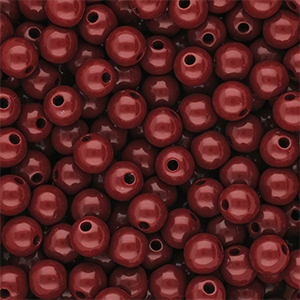 8 mm DQ acrylic beads shiny Salsa Red 18-1657 TCX
