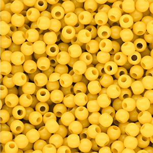 4 mm DQ acrylic beads shiny Vibrant Yellow 13-0858 TCX
