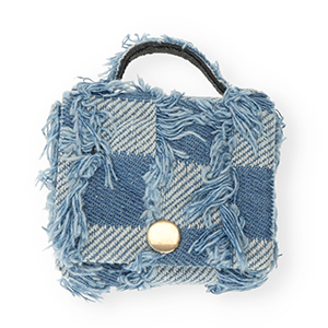 Statement charms handbag denim-look Denim Blue