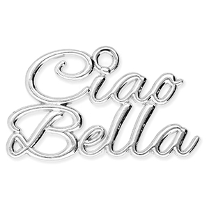 Metal charms "Ciao Bella" Silver