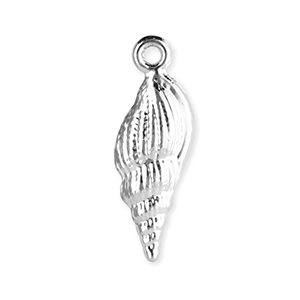 Metal charms shell Silver