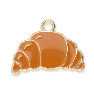 Metal charms croissant Gold-Brown