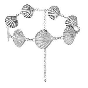 Hip chain shells Silver
