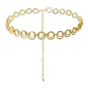 Hip chain double ring Gold