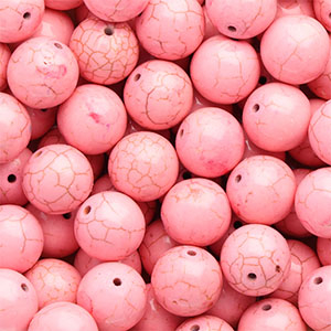 Beads Ceramic 16mm Pink