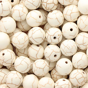 Beads Ceramic 12mm White