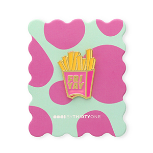 BY31&reg; Pin "Fri yay" on card Mint Turquoise-Multicolour Pink-Multicolour Yellow-Gold
