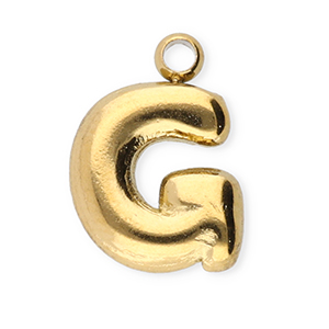 Stainless steel charms letter G Gold