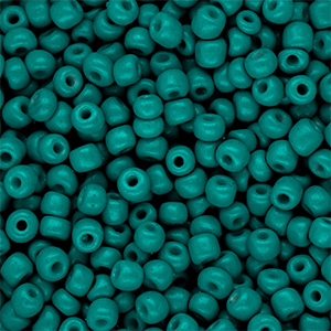 Glass seed beads 6/0 (4mm) Teal Green