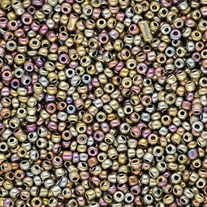 Glass seed beads 12/0 (2mm) Metallic Shine Multicolour Galaxy