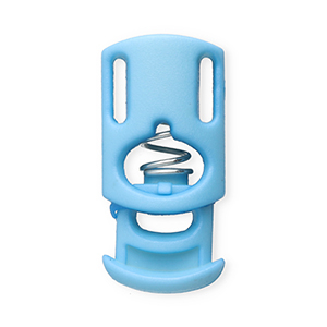 Colourful jewellery findings cord stopper rectangle Light Blue