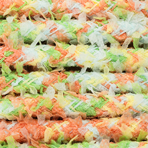 Trendy paracord 9mm Green-Coral Orange-Yellow-White