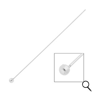 BY31&reg; Stainless steel findings headpins with ball 70mm Silver