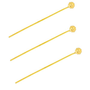BY31&reg; Stainless steel findings headpins with ball 35mm Gold
