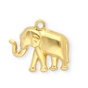 Stainless steel charms elephant Gold