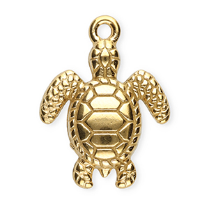 Stainless steel charms turtle Gold