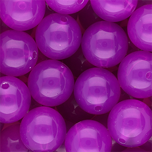 18 mm DQ&reg; acrylic beads shiny Purple