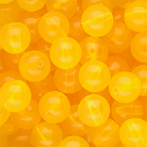 14 mm DQ&reg; acrylic beads shiny Warm Yellow