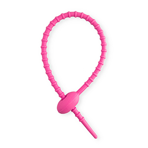 Colourful jewellery findings silicone zip tie Dark Pink
