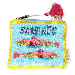 Pouch "Sardines" Yellow-Light Blue-Pink