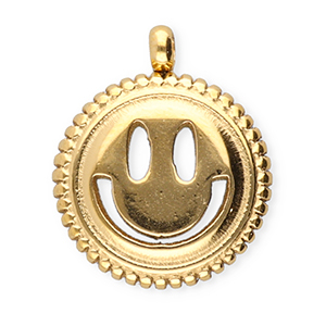 BY31&reg; Stainless steel charms smiley Gold