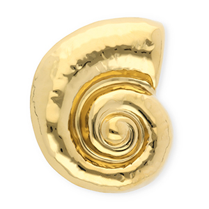 Stainless steel statement brooches snail Gold
