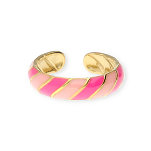 Stainless steel rings Gold-Pink