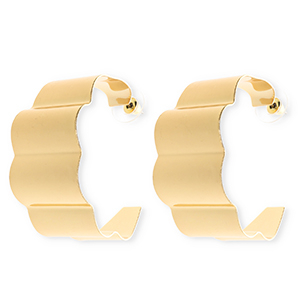 Statement earrings&nbsp;/&nbsp;earpins&nbsp;with stainless steel post Gold