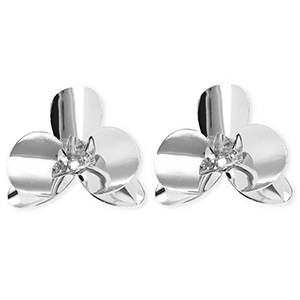 Statement earrings&nbsp;/&nbsp;earpins flower with stainless steel post Silver
