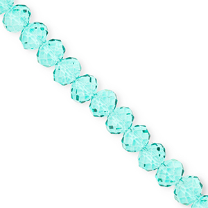Top faceted beads 8x6mm disc Turquoise Green