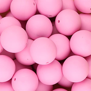 Silicone beads 18mm Orchid Purple