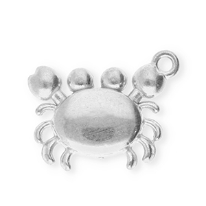 Stainless steel charms crab Silver