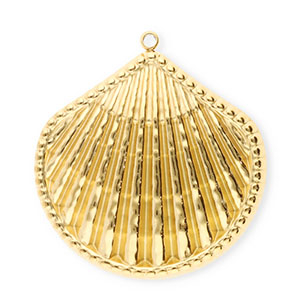 Stainless steel charms shell Gold