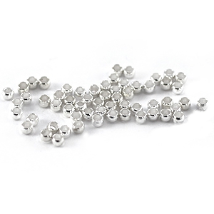 DQ metal findings crimp beads 2mm Silver 