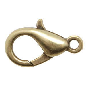 DQ European metal lobster clasp 23mm Antique Bronze (nickel free)