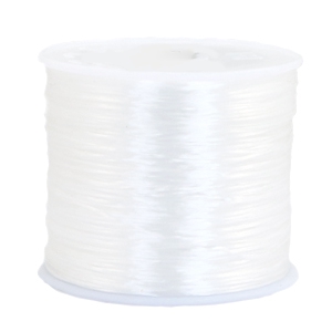 Elastic cord 0.7mm Transparent White