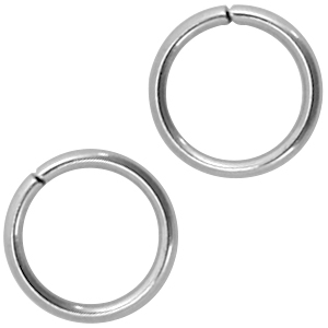 Stainless steel findings jump ring 8mm Silver