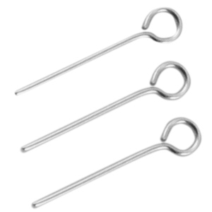 Eyepins stainless steel 35mm Silver